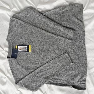 NWT Lucky Brand Small Heather Grey Crew Neck Sweater Top